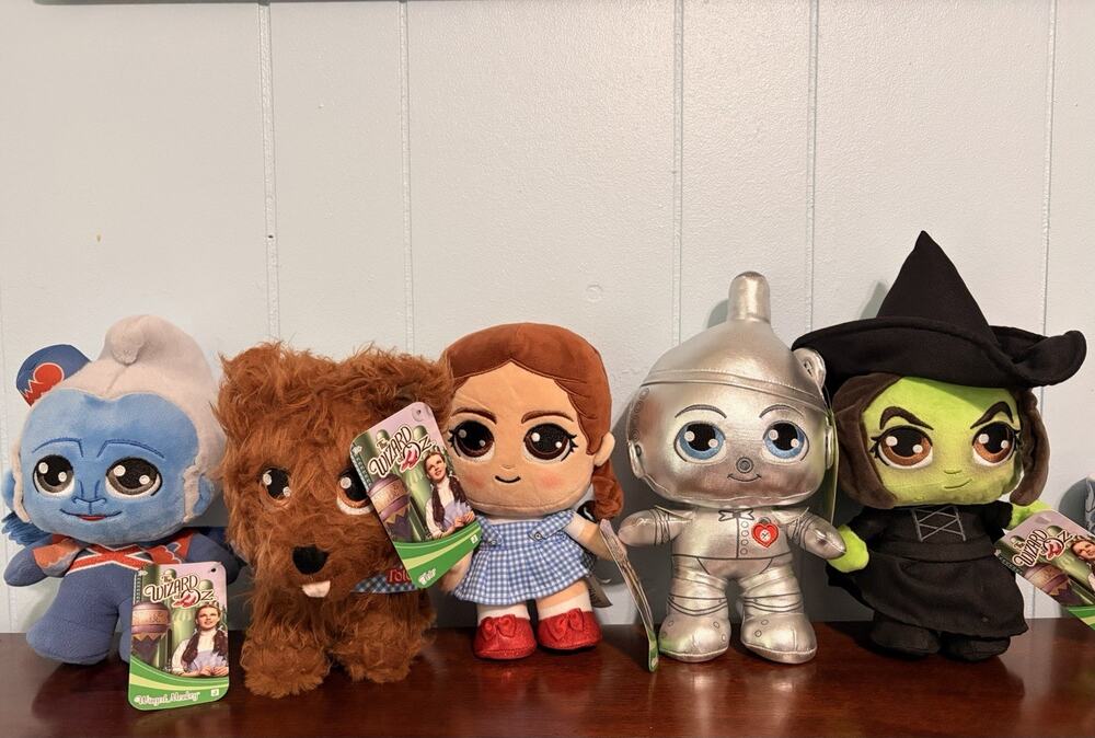 Warner Bros Wizard Of Oz By Jazwares Set Of 5 Plush 8" Dolls NWT Dorothy Witch